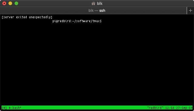 [lost server] at latest master, Raspbian 9 · Issue #1840 · tmux/tmux ...