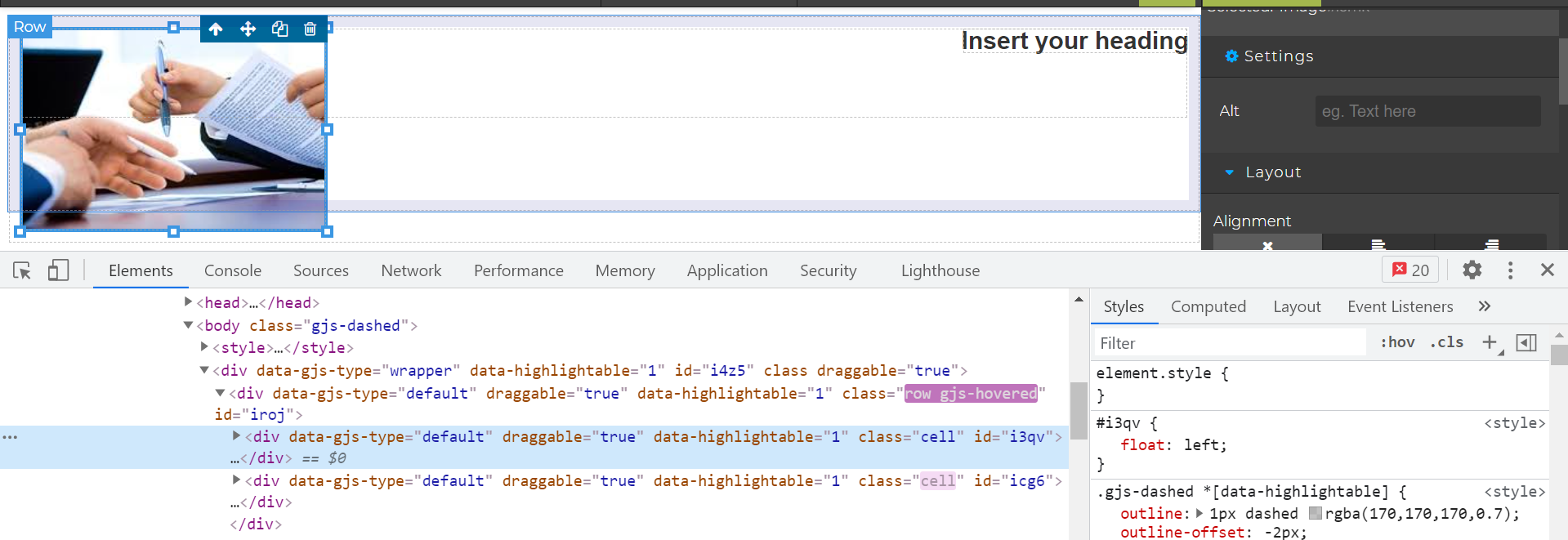 BUG: if I use float from alignment float not clear that's why design ...