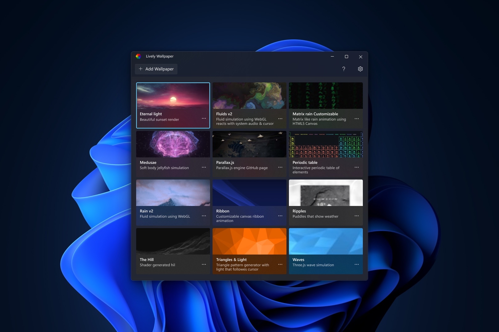 Lively Script Lively 2.0 - UI/UX Redesign · Issue #969 · rocksdanister/lively · GitHub