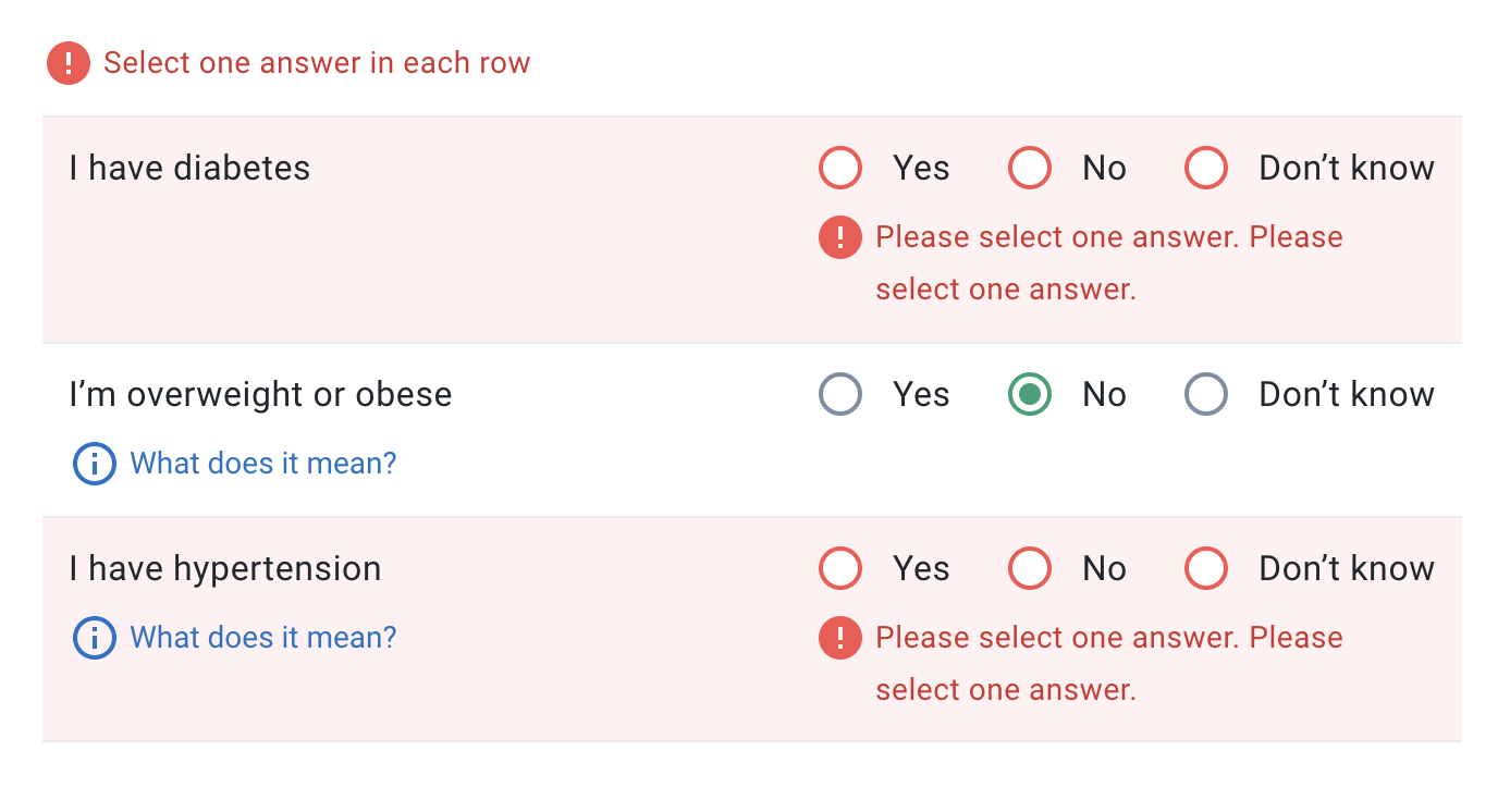 [BUG] Incorrect alignment of invalid choices in MultipleChoices ...
