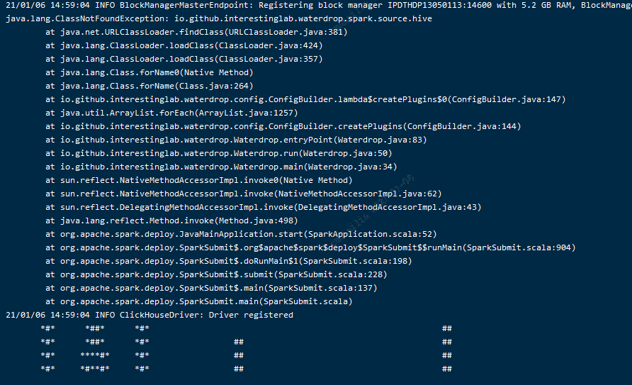 Hive To Clickhouse 提示找不到类 · Issue #599 · apache/seatunnel · GitHub