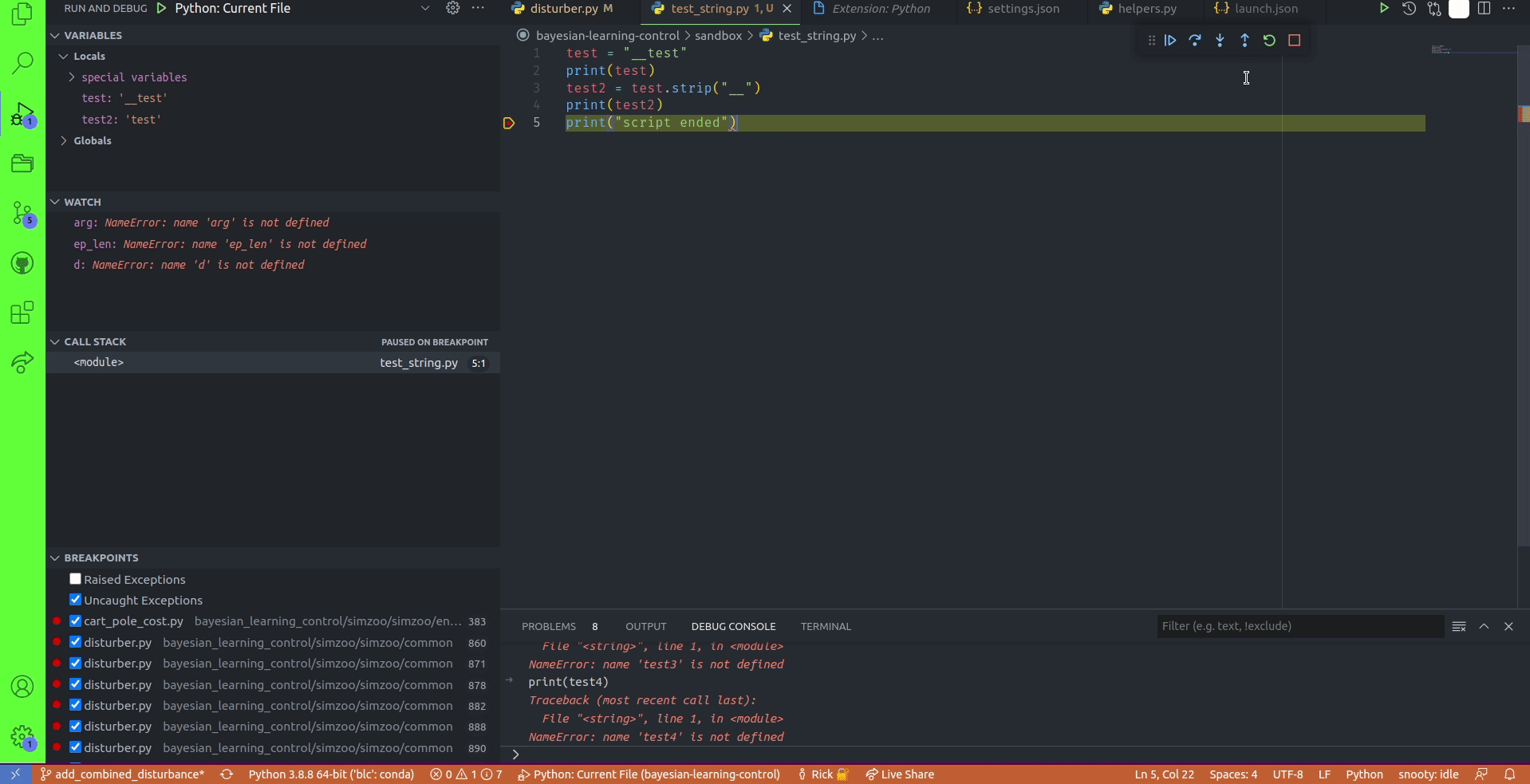 Python debuger won't store strings with double underscores · Issue #592 ...