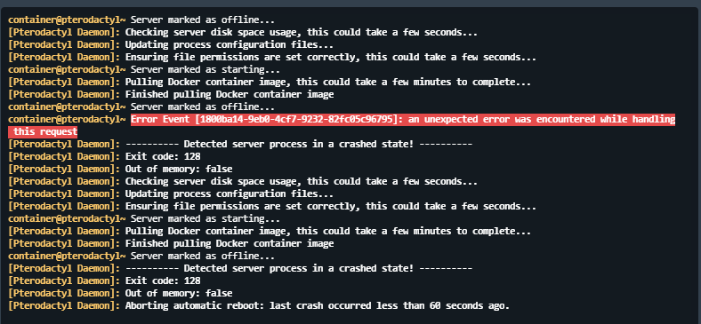 Server booting errors result in broken console if root admin · Issue ...