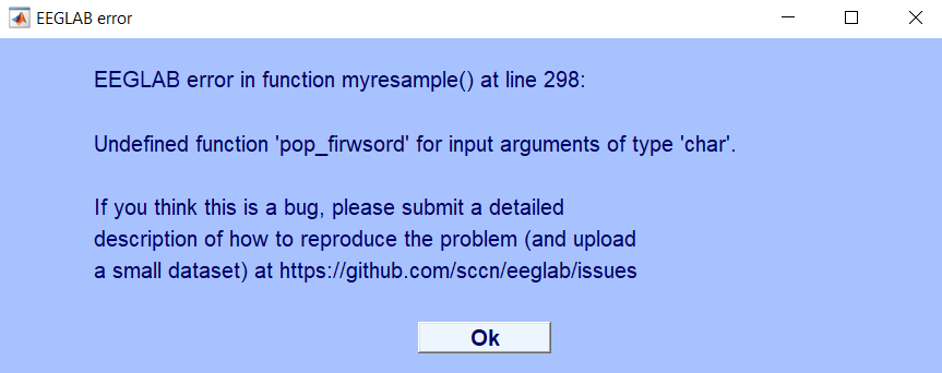 Error when trying to change sampling rate · Issue #130 · sccn/eeglab ...