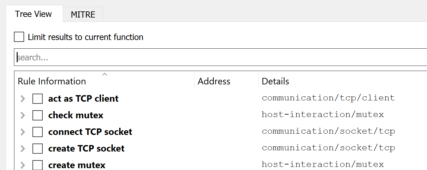 IDA plugin search filter not working · Issue 299 · mandiant/capa · GitHub