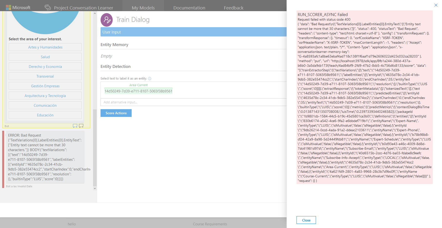 Teaching Skill Error Code Error scoring an action with a label greater than 30 · Issue #342 ...