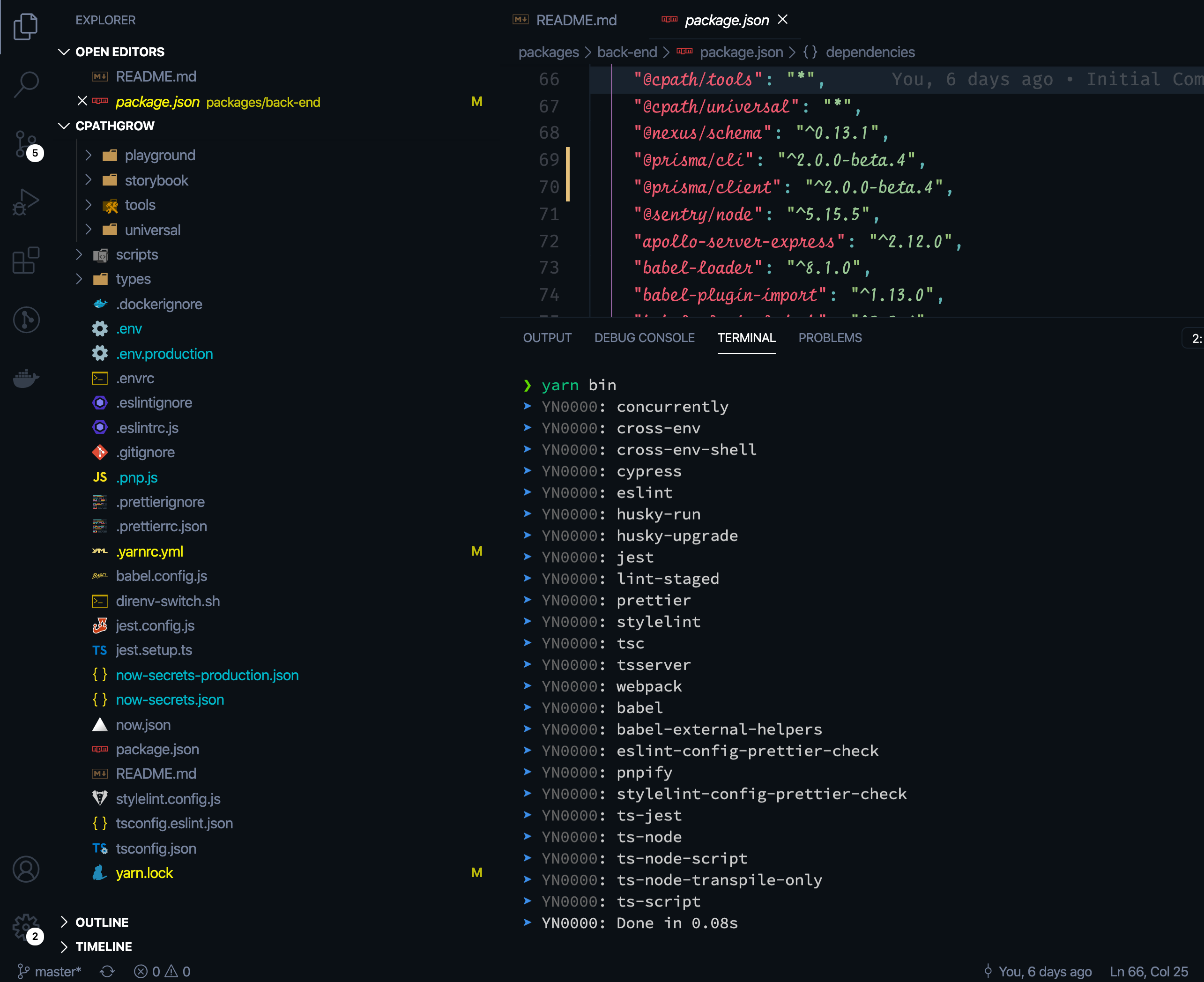 Prisma cli not available with yarn 2 workspaces in latest release