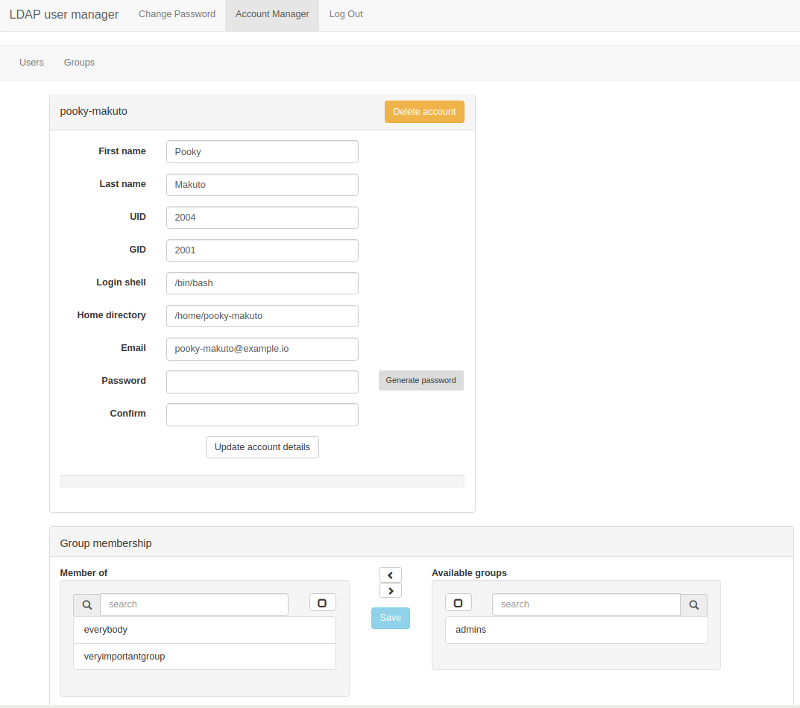 ldap query user manager