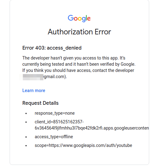 Error 403 access denied. Error 403 access denied