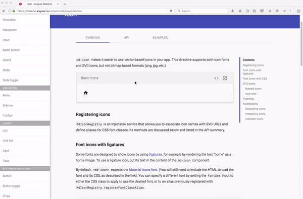 bug(docs): toc is not sticky · Issue #257 · angular/material