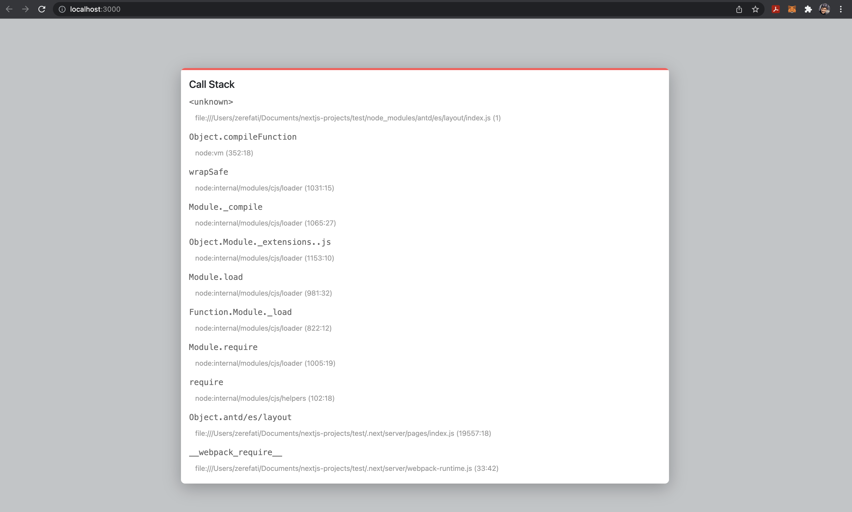 Using ProLayout is causing error when running yarn dev or yarn build 🐛 ...