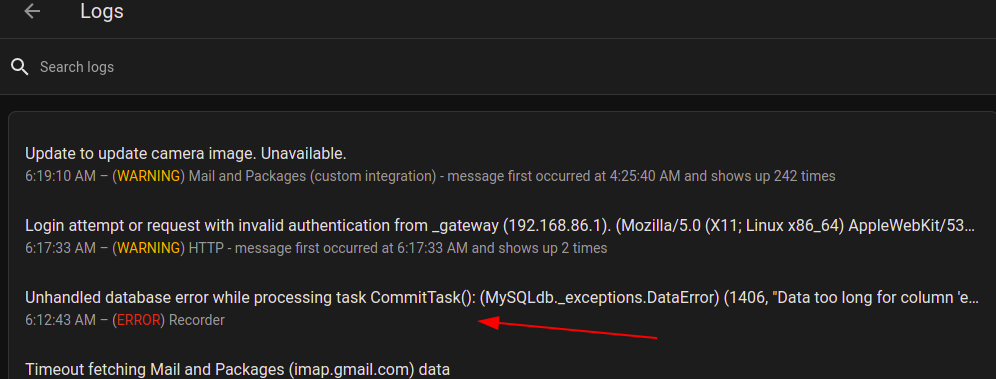SQL Error: Data too long for column 'event_type' · Issue #571 ...