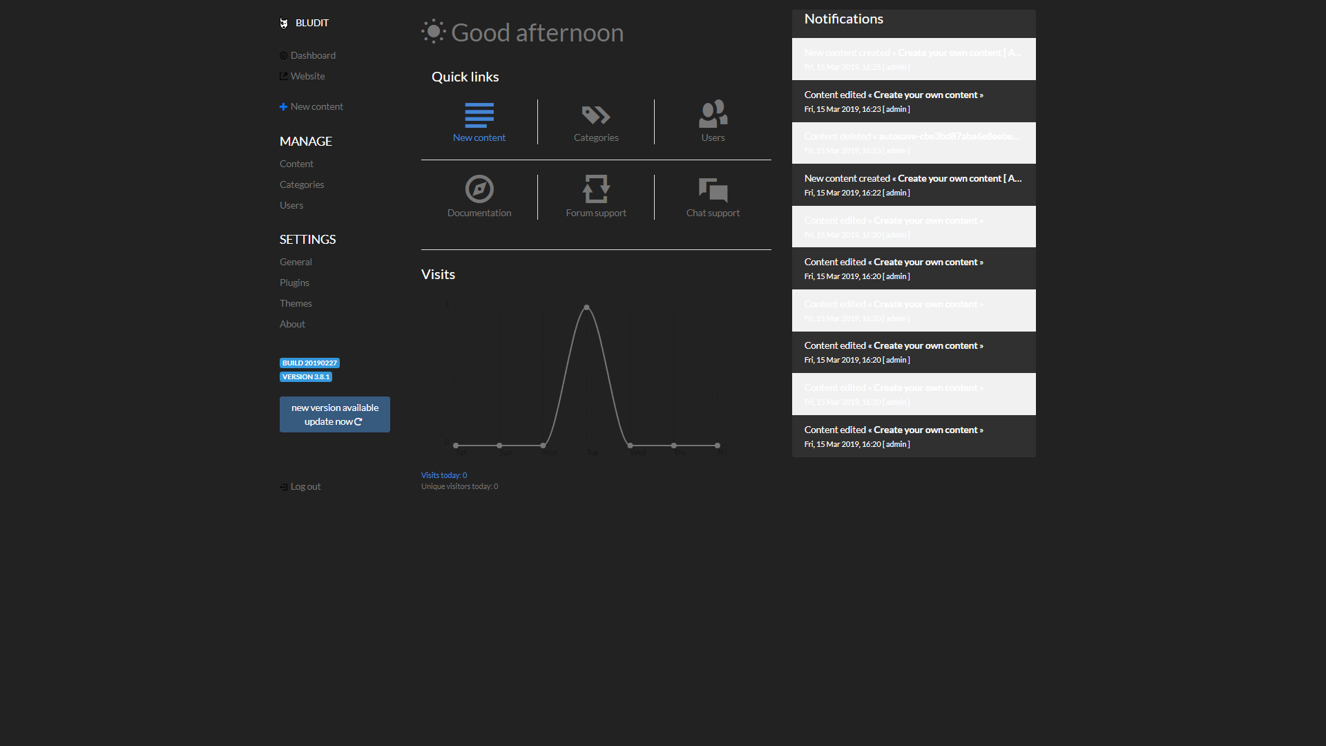 Dark mode for admin area · Issue #987 · bludit/bludit · GitHub
