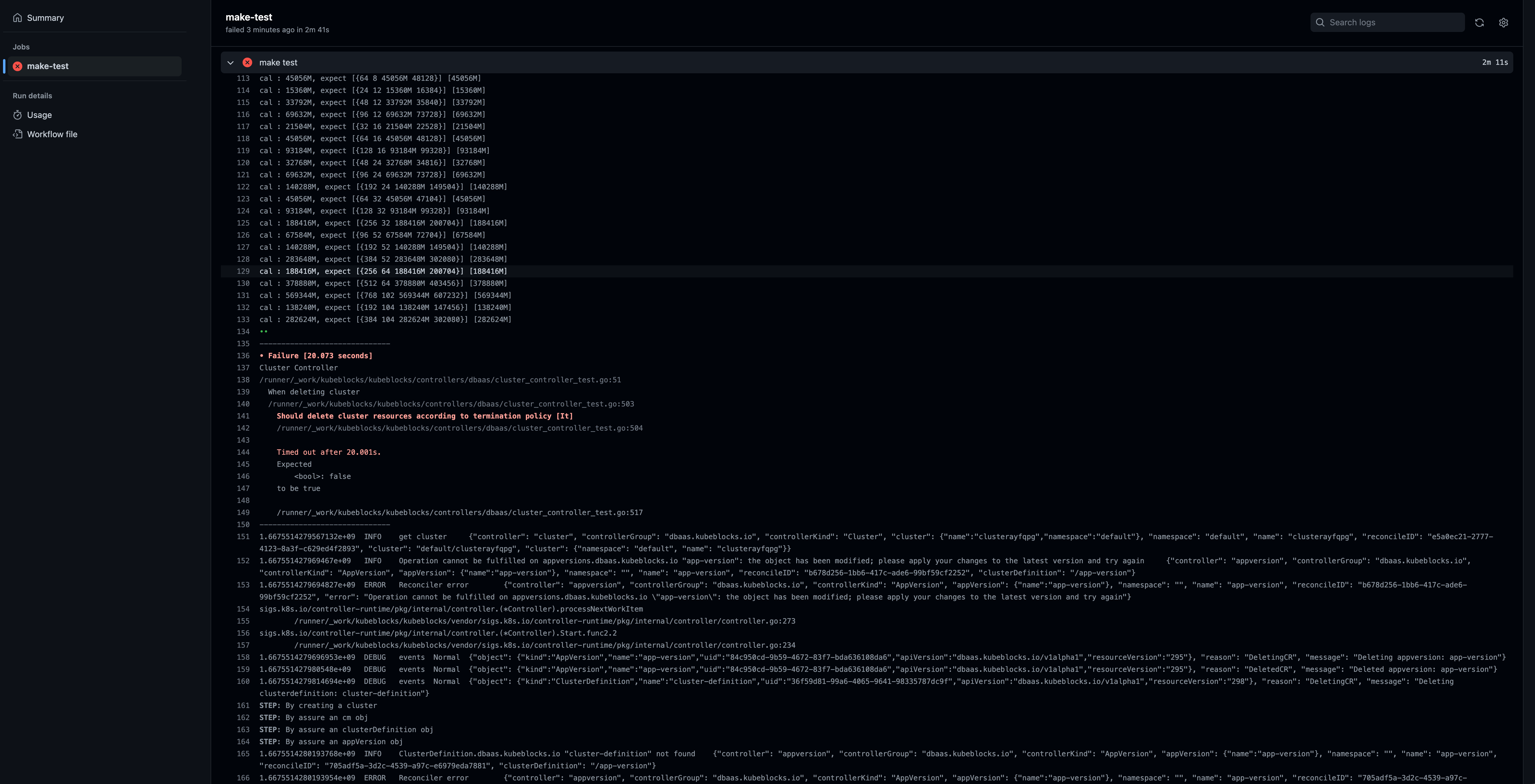 [BUG] unstable test failed · Issue #480 · apecloud/kubeblocks · GitHub