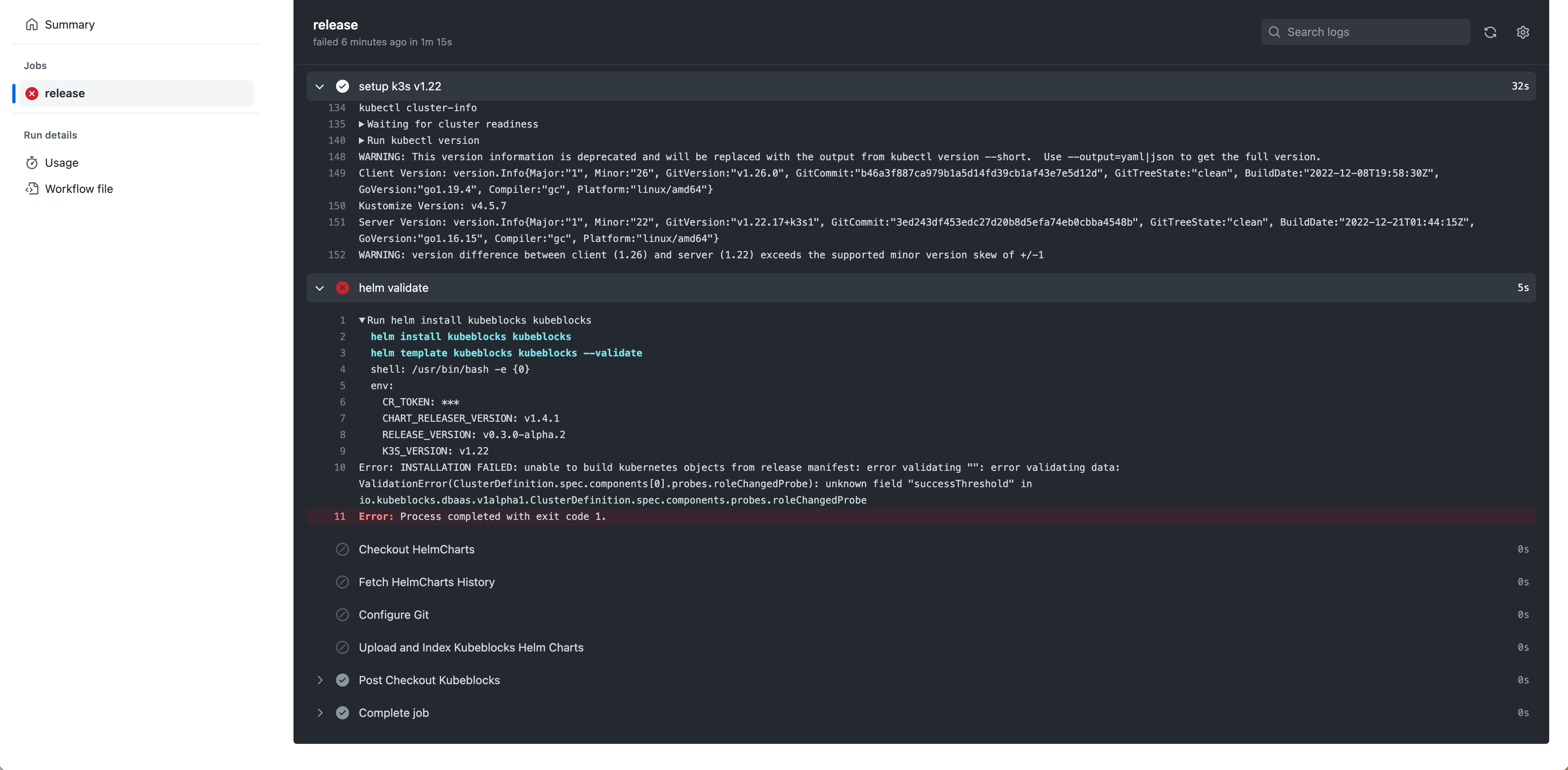 [BUG] Helm validate failed: unknown field "successThreshold" · Issue ...
