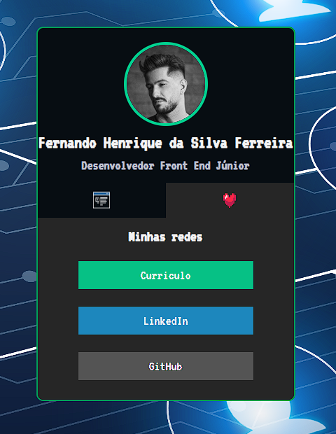 GitHub - fernandohsf/Mini-portfolio: Cartão de portfólio html5, css e JS