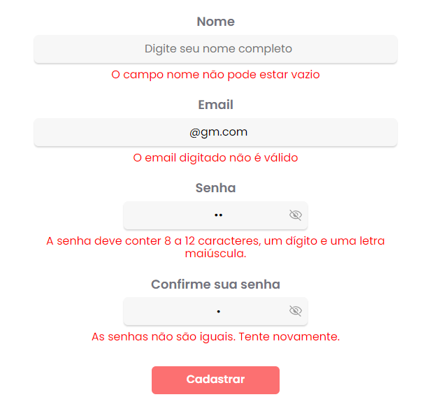 Tipos de erro
