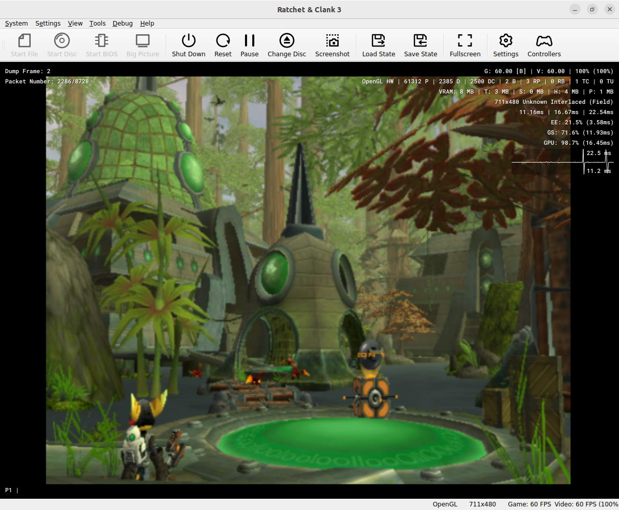 [BUG] Ratchet & Clank Up Your Arsenal and Deadlocked has seizure