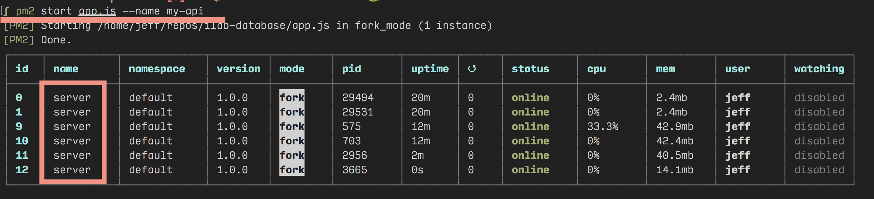 --name does not seem to work · Issue #5030 · Unitech/pm2 · GitHub