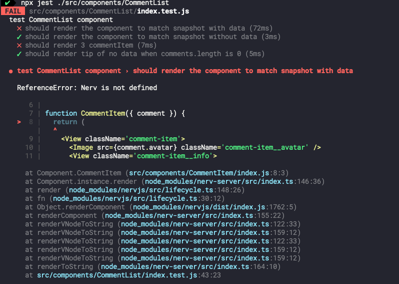 Taro1.3.8跑测试用例的时候出现Nerv is not defined · Issue #3784 · NervJS/taro · GitHub