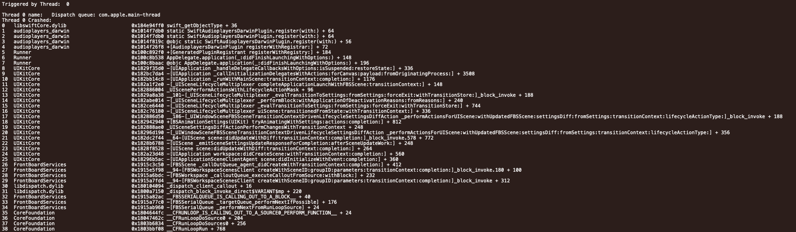 Crash on iOS · Issue #1251 · bluefireteam/audioplayers · GitHub