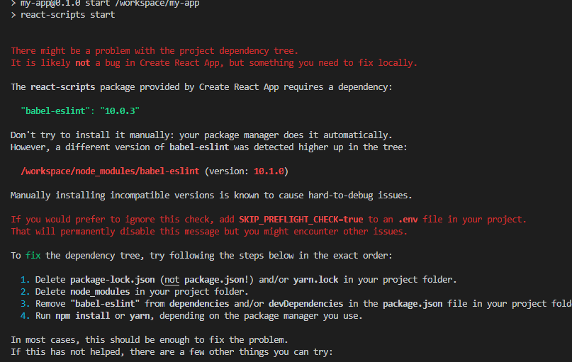 Can T Start React App Created By Create React App 3 4 0 Issue 8579 Facebook Create React App Github
