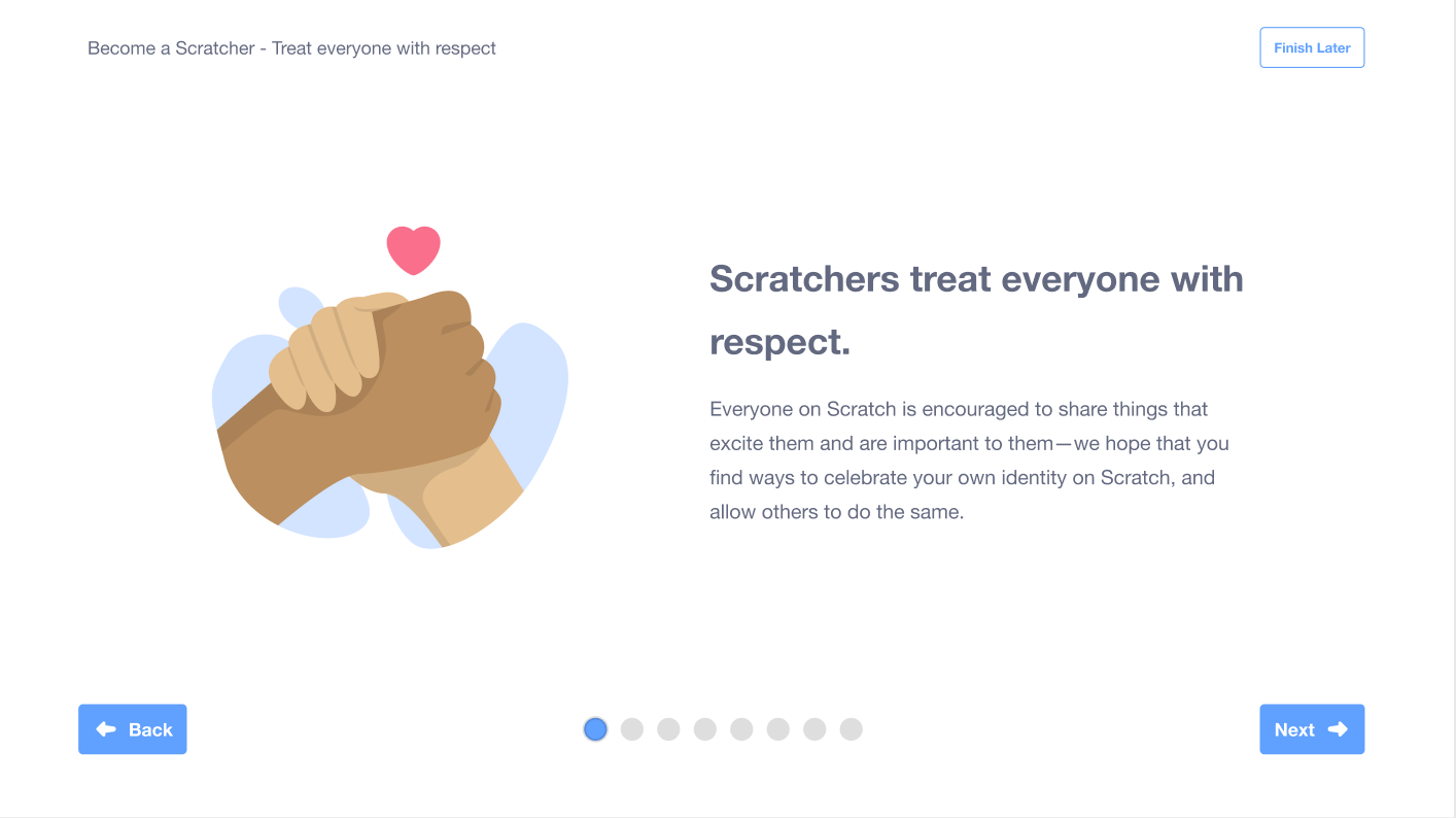 New Scratcher to Scratcher Onboarding Flow Update · Issue 6328