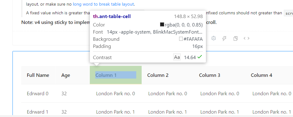Table header and cell do not align properly · Issue #22082 · ant-design ...