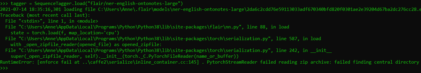 Error loading flair/ner-english-ontonotes-large · Issue #2338 ...