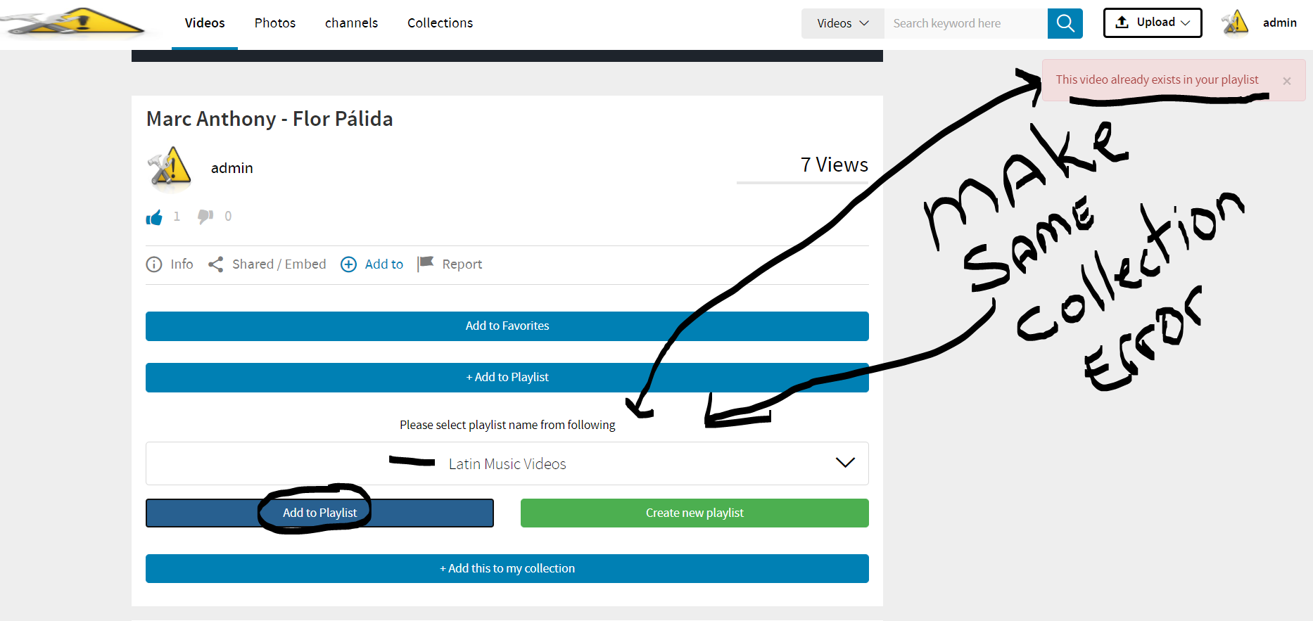 playlist already added