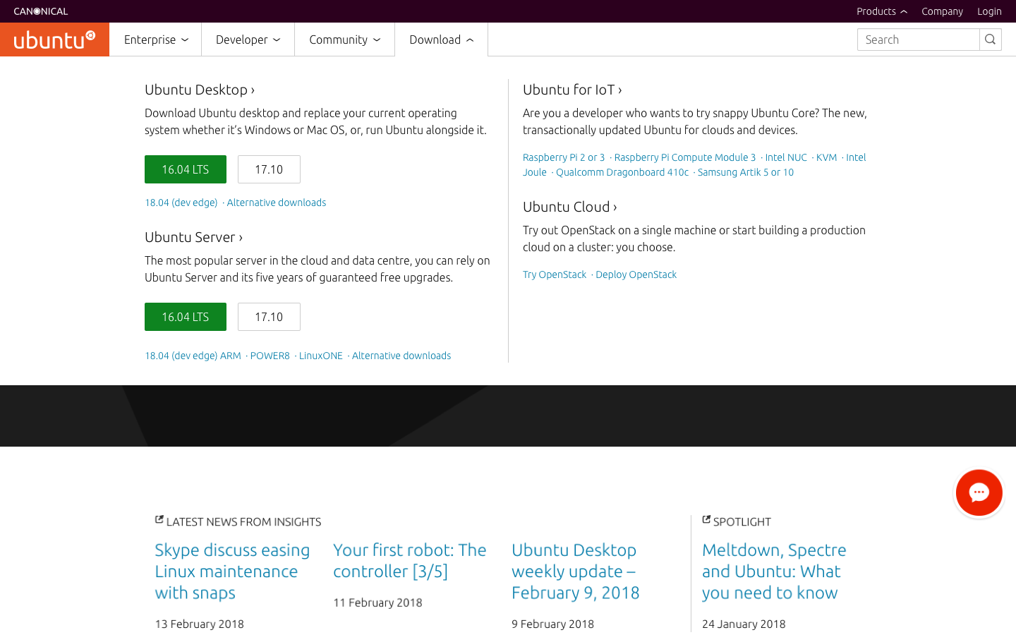 Download menu · Issue #2652 · canonical/ubuntu.com · GitHub