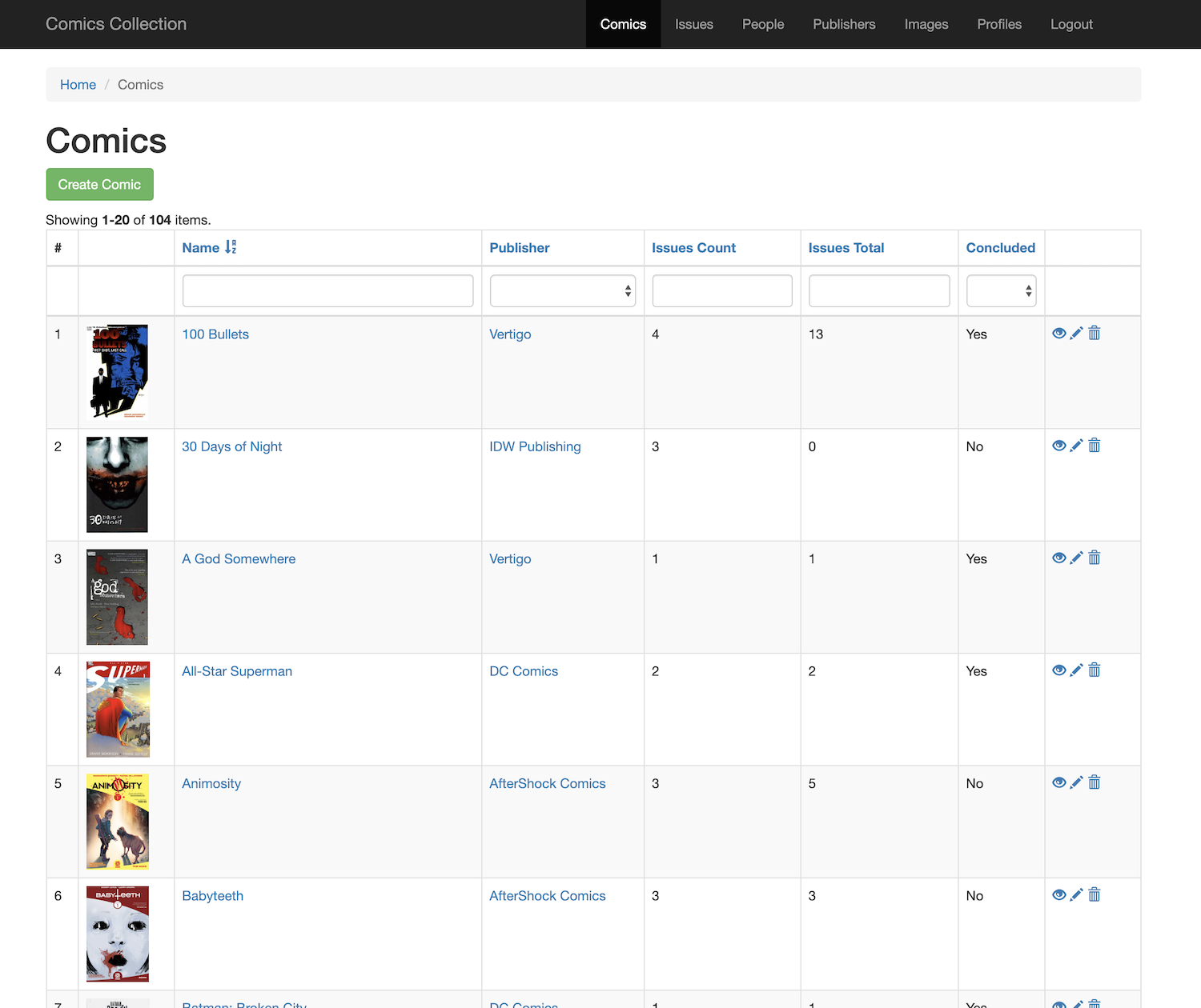 GitHub - fweinaug/comicscollection-backend: RESTful API and admin page ...
