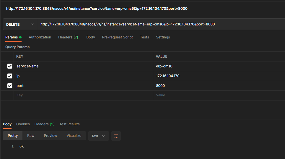实例无法通过API进行删除 · Issue #7726 · alibaba/nacos · GitHub