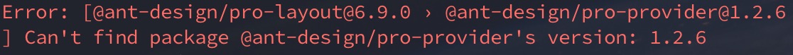 装包的时候报错🐛[BUG] · Issue #1398 · ant-design/pro-components · GitHub