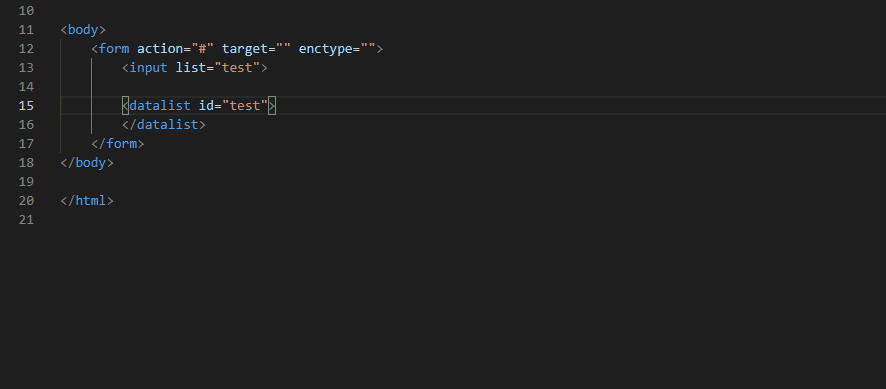 HTML - Options inside data list tag with close tag & Unwanted spaces ...