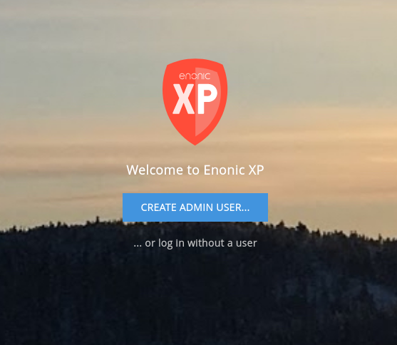 the default login screen