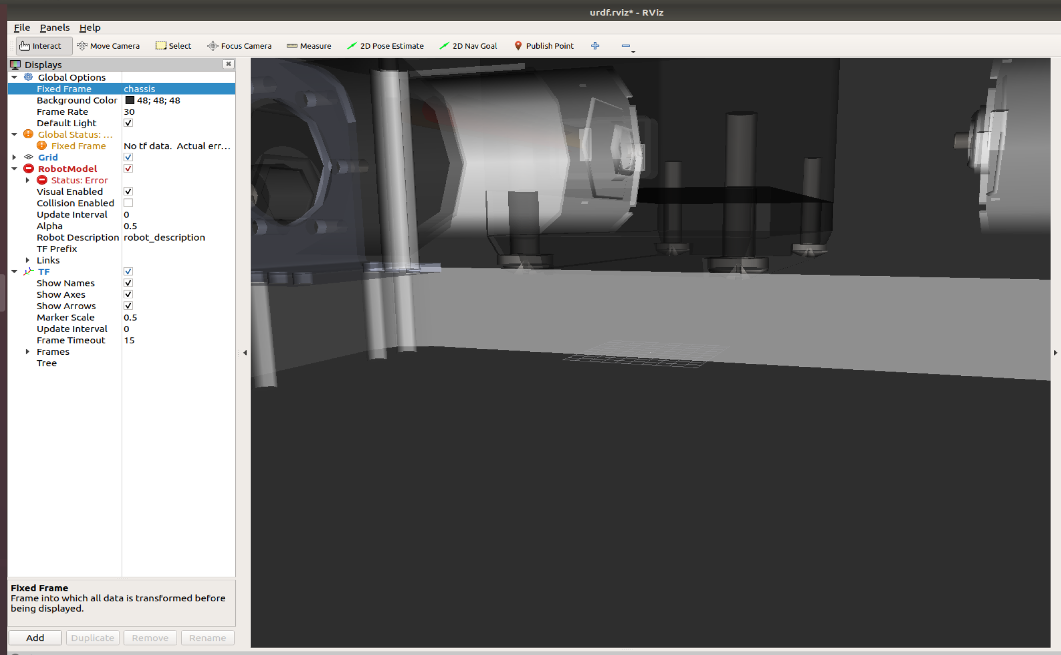 The model is too big when it display in rviz · Issue #1 · parambeernegi ...
