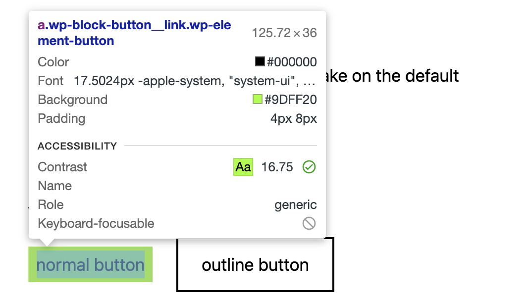 Outline button ignores custom padding from global styles · Issue #48037 ...