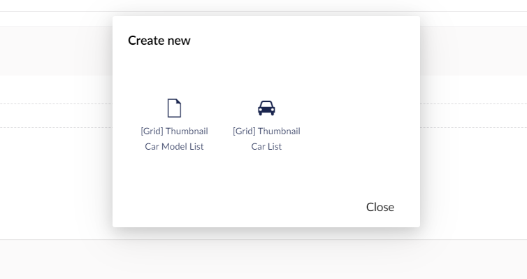 screen - nested content choose type