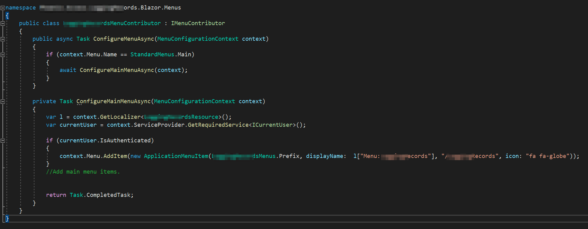 Order/timing of menu contributor in Blazor WASM · Issue #8851 ...