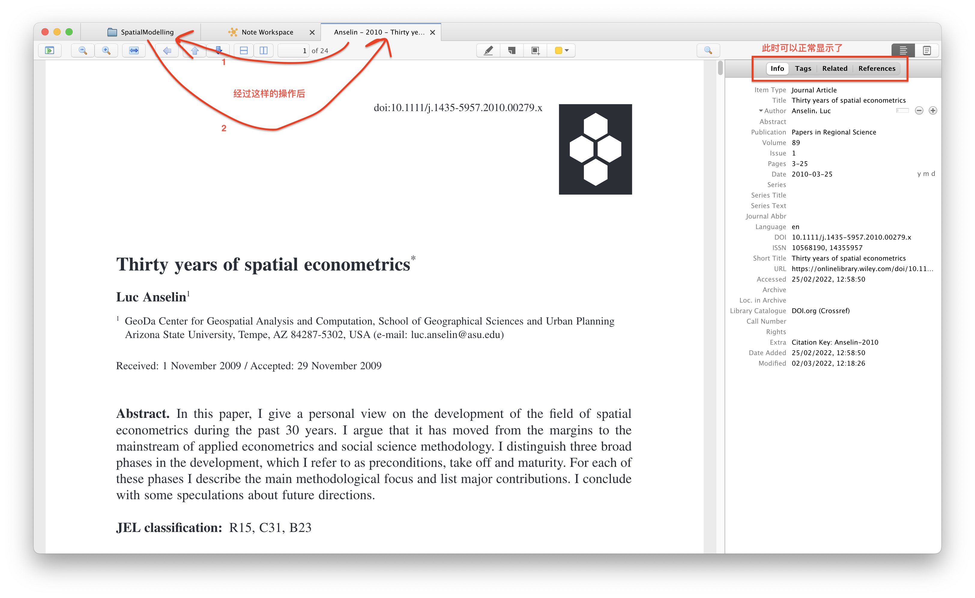 bug zotero issue 477