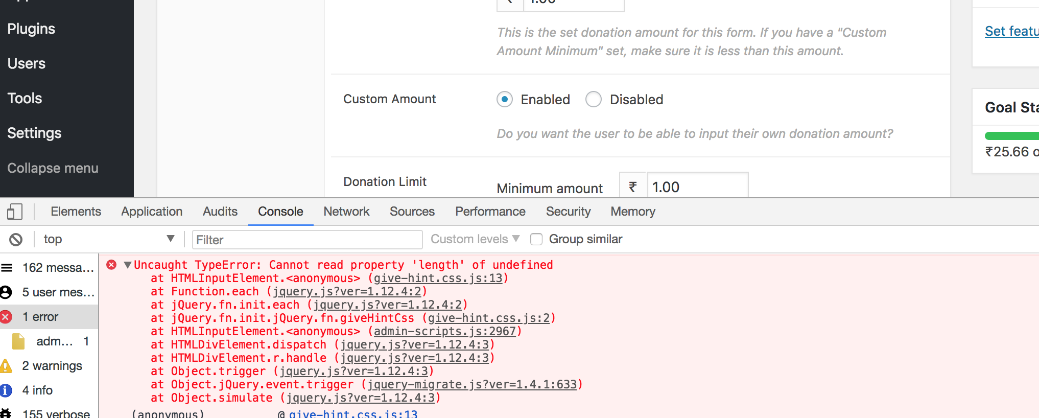 fix(adminform) prevent js notice when edit price type setting field