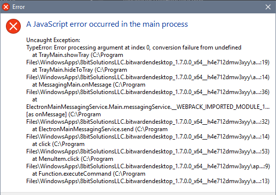 Problem minimising to tray · Issue #133 · bitwarden/desktop · GitHub