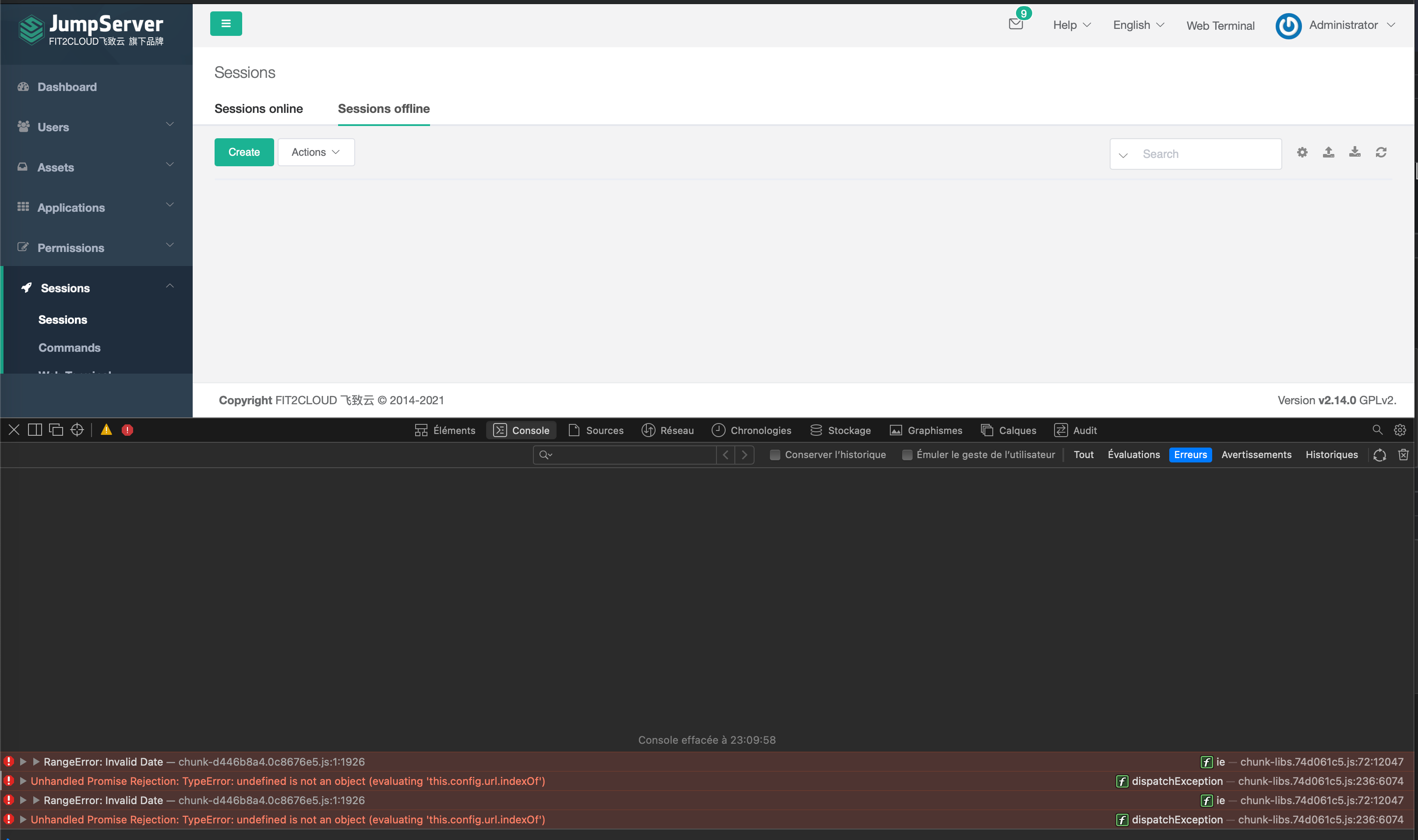 [Question] JumpServer installed, but session page error · Issue #6836 ...