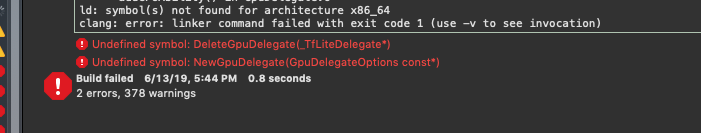 Undefined symbol: DeleteGpuDelegate(_TfLiteDelegate*) · Issue #29739 ...