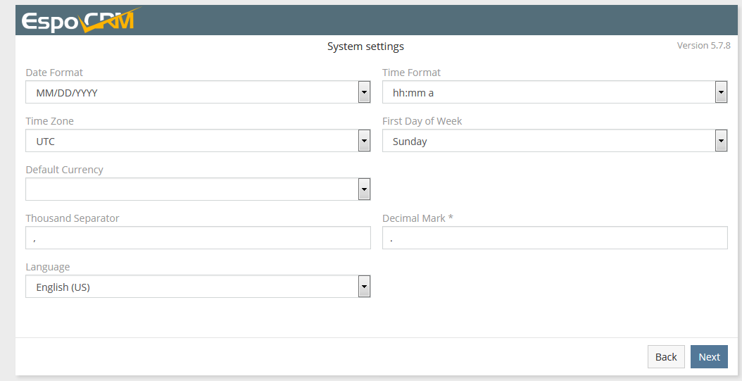 No currency loaded while manual installation · Issue #1540 · espocrm ...