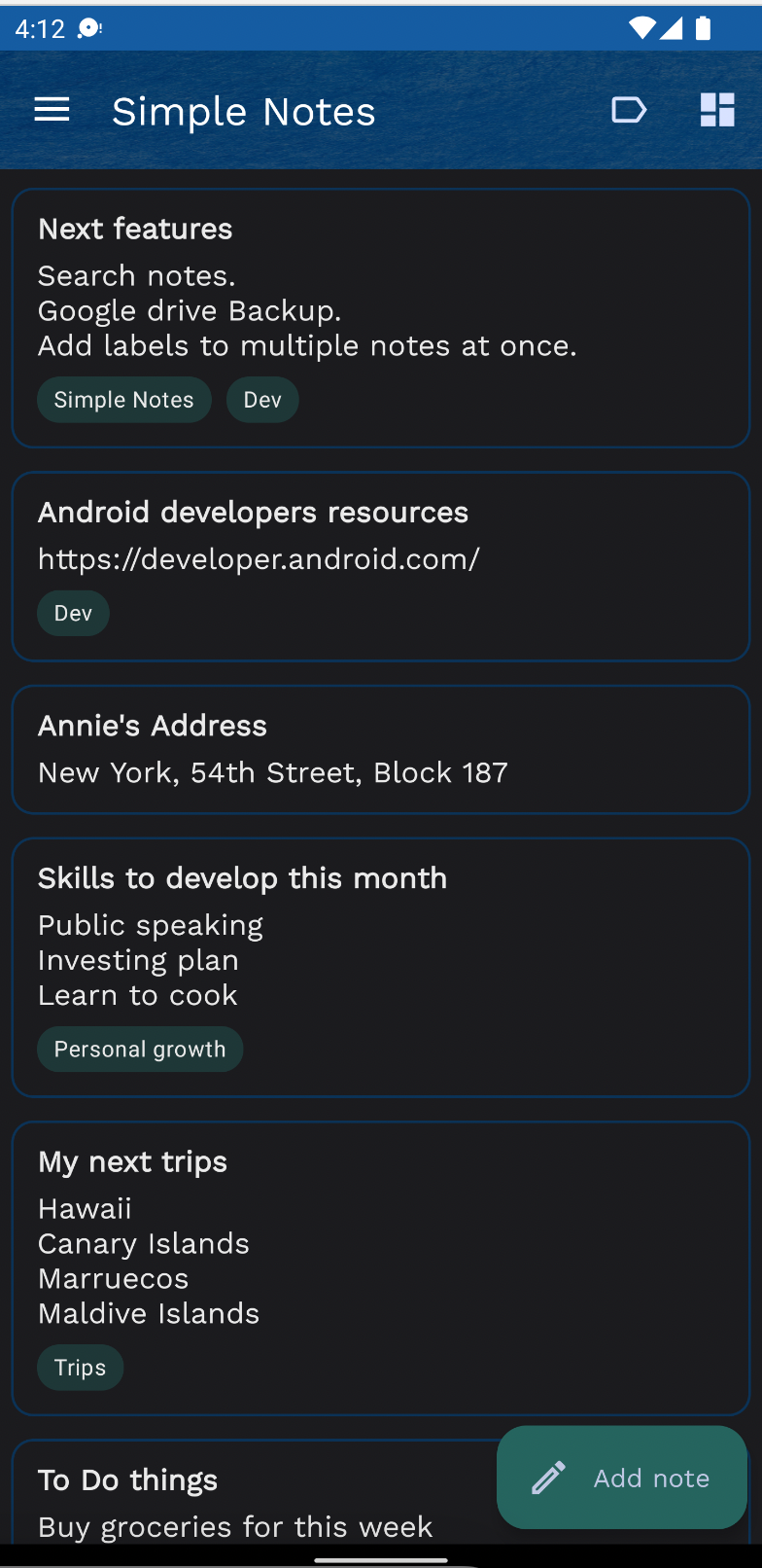 GitHub - ThrownFran/Simple-Notes