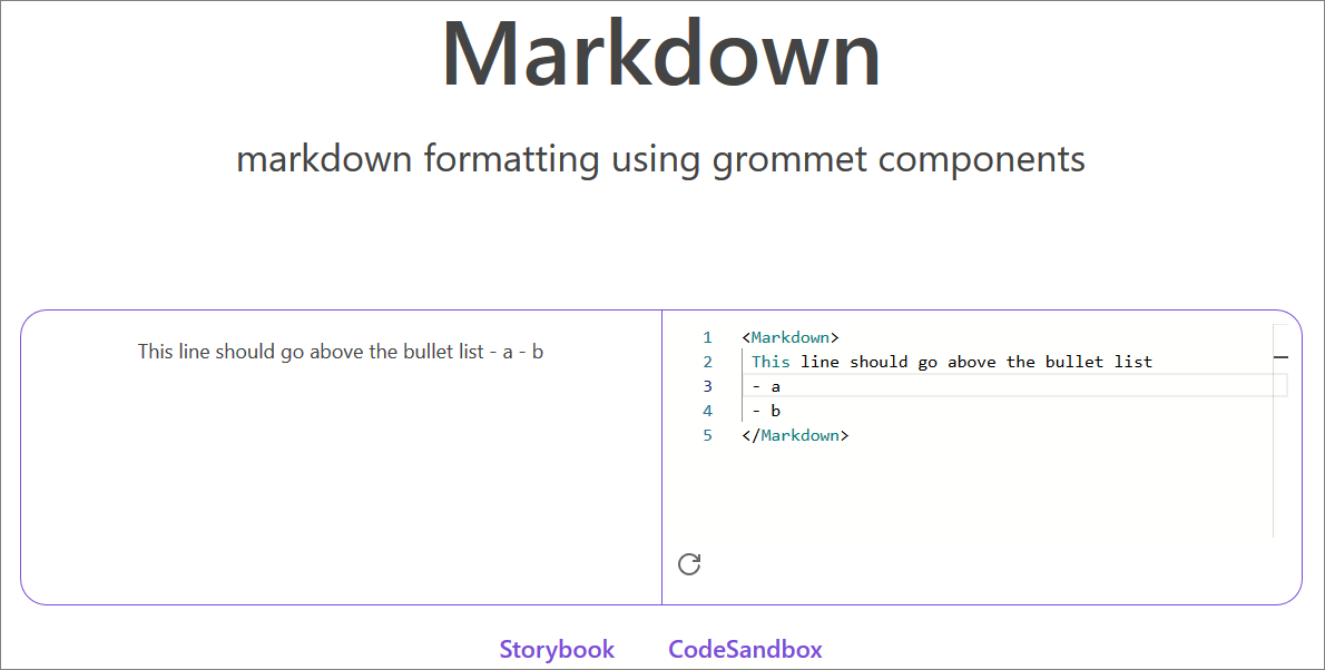 Markdown doesn't work correctly for bullet lists · Issue 4070
