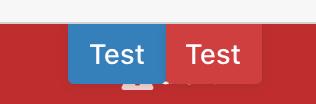 Screenshot of 2 notifications, both reading 'test'. First is blue and second is red.