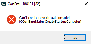Can't create new virtual console! - error in v3.00.00.4433 · Issue ...